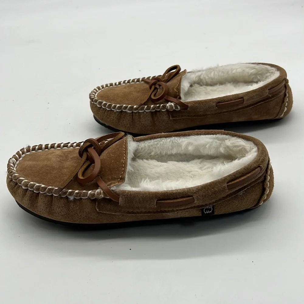 Lamo Kids Suede Moccasins size 3Y